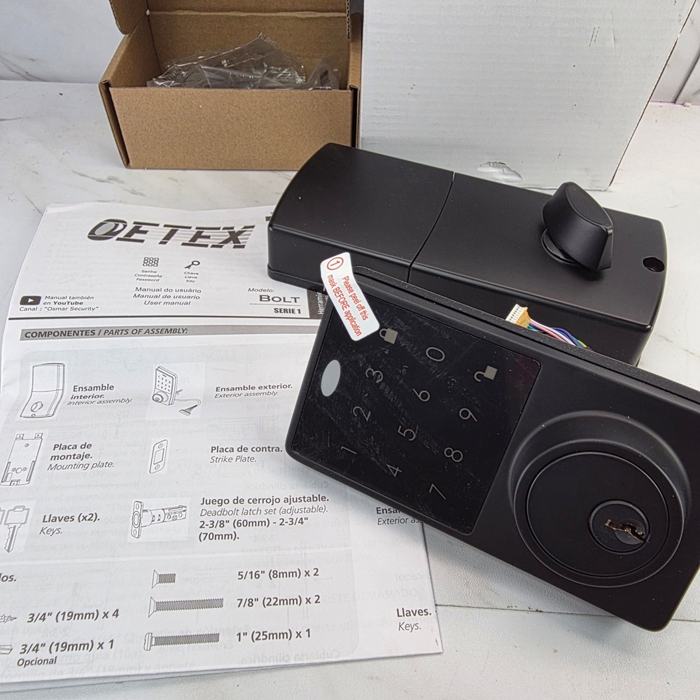 Oetex Bolt Serie 1 Fingerprint‎ Keypad Door Lock Deadbolt Set Adjustable
